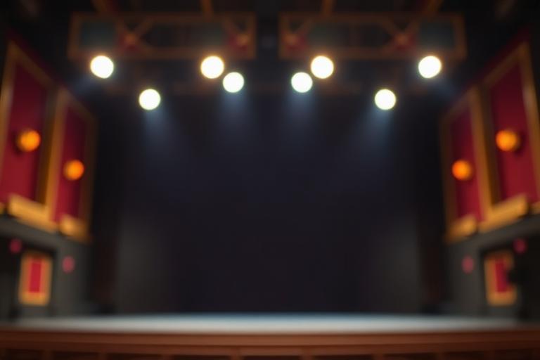 Theater stage with dramatic lighting at the Paris Tech Summit